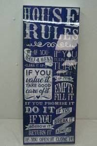 lot 202 image: House Rules print 14x 35