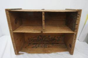 lot 300 image: VintageAntique wood box shelf