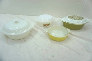 lot 316 image: Pyrex & Fire King Casserole