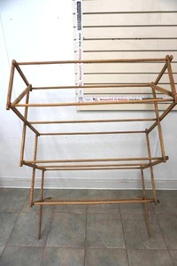 lot 326 image: Vintage folding wood clothes rack