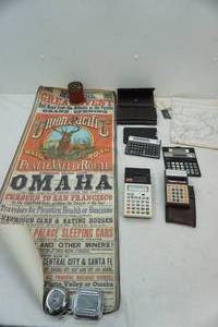 lot 337 image: Vintage Calculators & 2 New Wallets