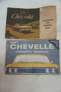 lot 429 image: vintage Chevy Owners Manuals