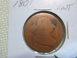 lot 6 image: 1801 Large Cent - Draped Bust