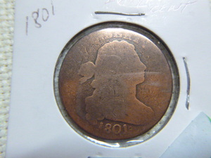 lot 7 image: 1801 Large Cent - Draped Bust