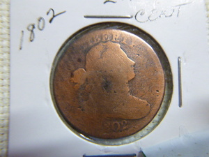 lot 9 image: 1802 Large Cent - Draped Bust