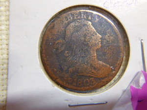 lot 12 image: 1803 Large Cent - Draped Bust