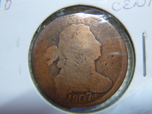 lot 16 image: 1807 Large Cent - Draped Bust