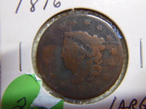 lot 26 image: 1816 Large Cent - Coronet Head