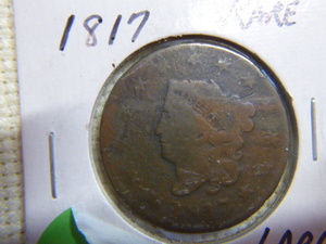 lot 27 image: 1817 Large Cent - Coronet Head