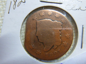 lot 36 image: 1821 Large Cent - Coronet Head