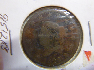 lot 38 image: 1822 Large Cent - Coronet Head