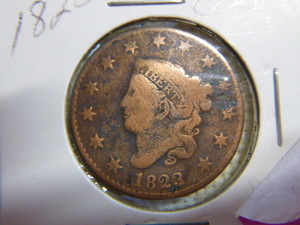 lot 40 image: 1823 Large Cent - Coronet Head