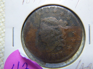 lot 42 image: 1817 Large Cent - Coronet Head