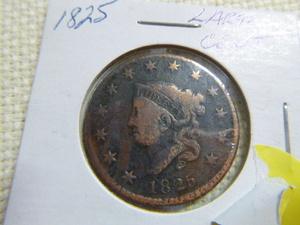 lot 43 image: 1825 Large Cent - Coronet Head
