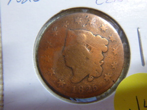 lot 44 image: 1825 Large Cent - Coronet Head
