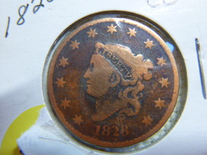 lot 51 image: 1828 Large Cent - Coronet Head