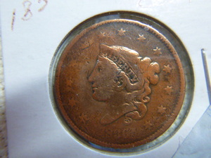 lot 68 image: 1836 Large Cent - Coronet Head