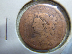 lot 71 image: 1838 Large Cent - Coronet Head