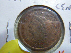 lot 89 image: 1846 Large Cent - Braided Hair