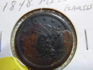 lot 94 image: 1848 Large Cent - Braided Hair