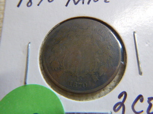 lot 140 image: 1870 Shield 2 Cents
