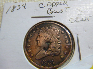 lot 167 image: 1834 Half Cent - Classic Head