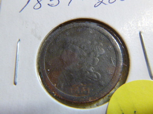 lot 169 image: 1851 Half Cent - Braided Hair