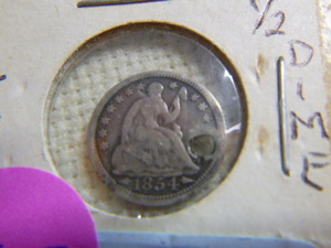lot 175 image: 1854 Half Dime - Seated Liberty