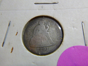 lot 180 image: 1891 Dime - Seated Liberty