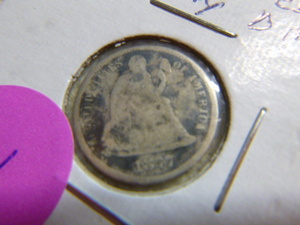 lot 181 image: 1877 Dime - Seated Liberty