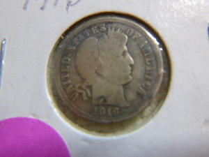 lot 182 image: 1916 Barber Dime