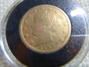 lot 189 image: 1888 Liberty Head Nickel - Gold Plated