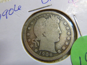 lot 195 image: 1906 Barber Quarter