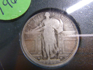 lot 196 image: 1917 Quarter - Standing Liberty (Type1 - 1 Breast)