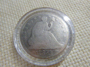 lot 199 image: 1854 Half Quarter - Seated Liberty