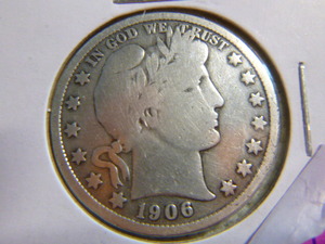 lot 204 image: 1906 Barber Half Dollar