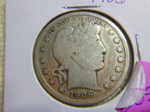 lot 205 image: 1906 O Barber Half Dollar