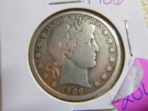 lot 206 image: 1906 Barber Half Dollar