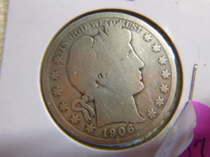 lot 207 image: 1906 Barber Half Dollar