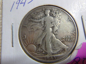 lot 209 image: 1943 Half Dollar - Walking Liberty