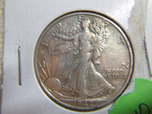 lot 210 image: 1942 D Half Dollar - Walking Liberty