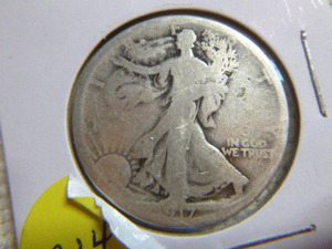 lot 214 image: 1917 S Half Dollar - Walking Liberty