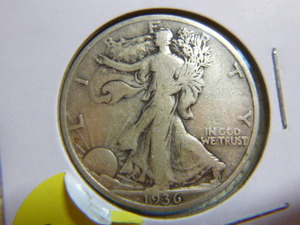 lot 217 image: 1936 Half Dollar - Walking Liberty