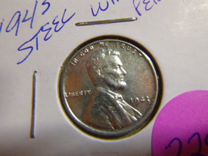 lot 229 image: 1943 Lincoln Steel Penny