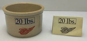 lot 23 image: Vintage 1994 Red Wing Collectors Society Small  20Lb Crock Replica 2 58 Tall 4 12W