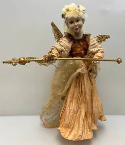 lot 76 image: (RARE) Vintage Windward Christmas Porcelain Angel Faairy 30  Decorative Doll