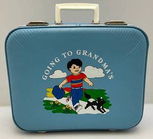 lot 101 image: Vintage Going To Grandmas Kids Luggage 16 L x 13 H x 5 12 W