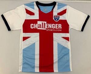 lot 106 image: British Challenger Sports Soccer Jersey Adult Small (PRE-OWNED)
