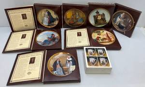 lot 125 image: Vintage KWOLES Norman Rockwell Plates & More In Original Boxes