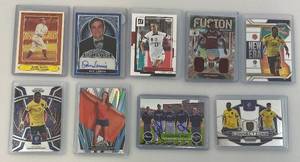 lot 174 image: Misc. Collectible Sports Cards Including Autographed, Soccer & More In Protective Sleeves